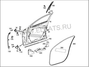 Накладка двери передняя левая Mercedes E220 D Amg — фото 7